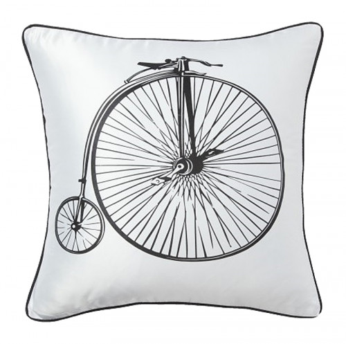 подушка с ретро-велосипедом retro bicycle white в Подольске