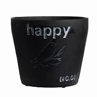цветочный горшок happy чёрный в Подольске