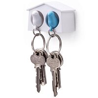 держатель+брелок для ключей двойной mini sparrow белый-голубой в Подольске