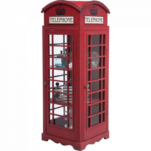 шкаф-витрина london telephone красный в Подольске