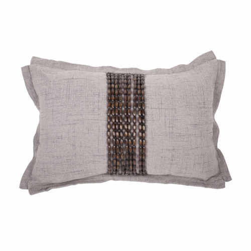 декоративная подушка handwork exclusive прямоугольная светло-серая в Подольске
