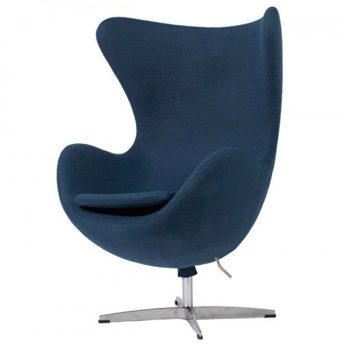кресло egg chair серо-синее в Подольске