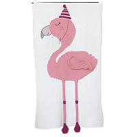 плед фламинго 60*120 белый+розовый бутон в Подольске