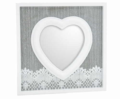 зеркало настенное белое в виде сердца love в Подольске