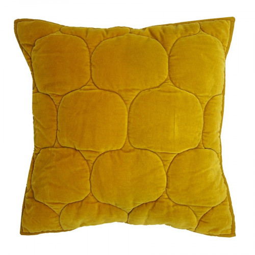 чехол на подушку бархатный хвойное утро цвет горчичный в Подольске