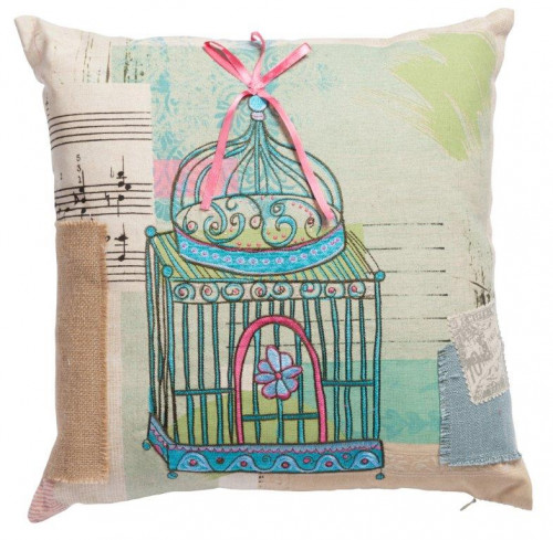 подушка с вышивкой в стиле «прованс» musique в Подольске