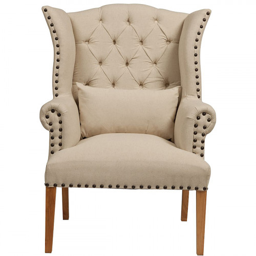 кресло quinn tufted armchair бежевое в Подольске