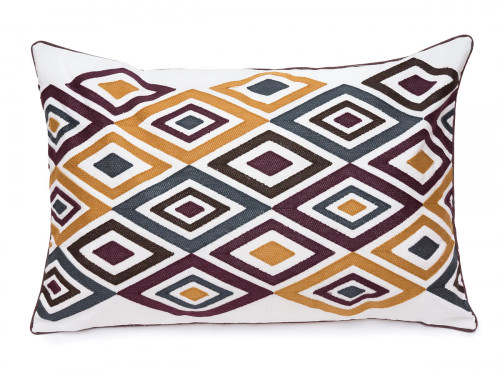 желтая декоративная подушка прямоугольная eclectic style ромбы в Подольске