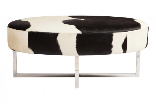 оттоманка cowhide черно-белая в Подольске