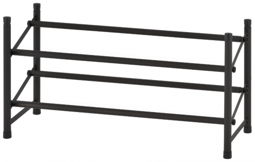 unistor bigway двухярусная этажерка для обуви раздвижная, 2-х ярусная полка подставка для обуви напольная в Подольске