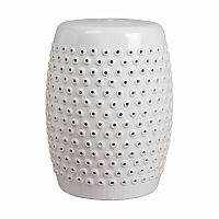 керамический столик-табурет cutwork garden stool белый в Подольске