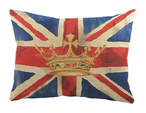 большая подушка с британским флагом crown blue в Подольске