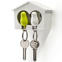 держатель+брелок для ключей двойной sparrow белый-зеленый в Подольске