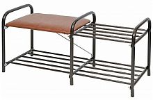 этажерка для обуви nika люкс 1 с сиденьем, 790х330х360 мм, нагрузка до 100 кг, медный антик в Подольске