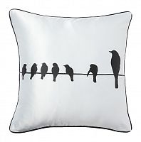 подушка с птичками на проводах birdies on a wire white в Подольске