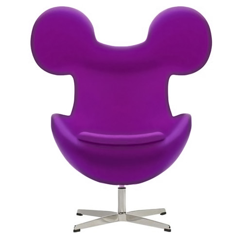 кресло egg mickey фиолетовое в Подольске