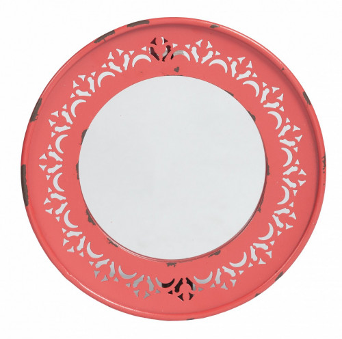 зеркало круглое красное металлическое диаметр 25 см fiesta red в Подольске
