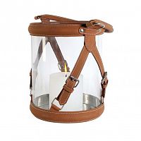 подсвечник-фонарь коричневый на ремнях от eichholtz, 27 см в Подольске